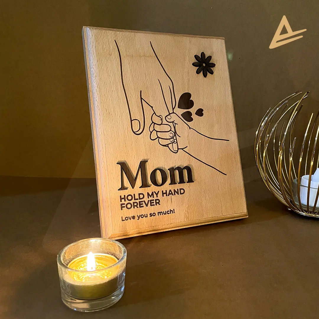 Mom Hold My Hand Wooden Frame